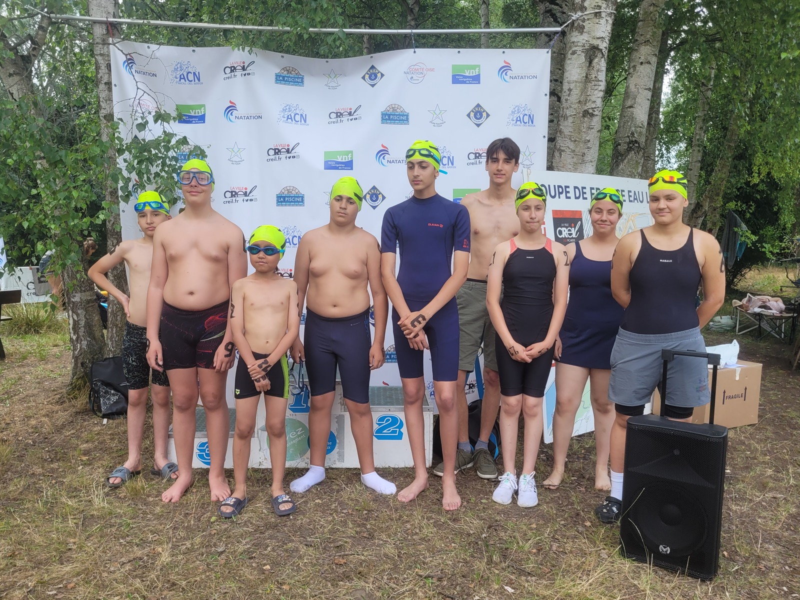 Epreuve du 500m en eau libre : Nos jeunes à l'honneur.